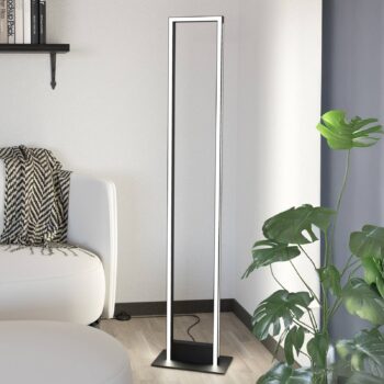 EGLO connect LED stojacia lampa Savilanas-Z, čierna, CCT