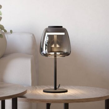 EGLO connect LED stolová lampa Alfero-Z, RGB, CCT, čierna