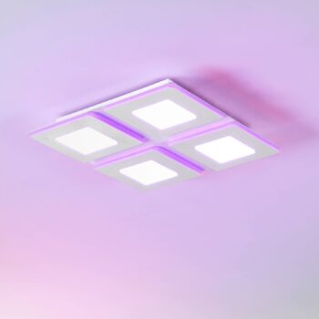 EGLO connect LED stropné svietidlo Padrogiano-Z 4 svetlá, 45 x 45 cm