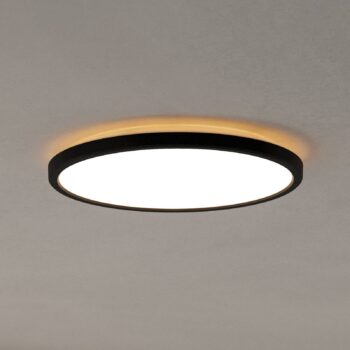 EGLO connect LED stropné svietidlo Rovito-Z, čierne, Ø 30 cm