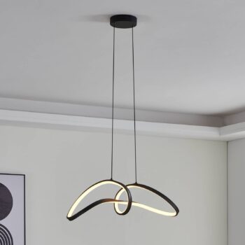 EGLO connect LED závesné svietidlo Calarossa-Z, čierna farba, hliník