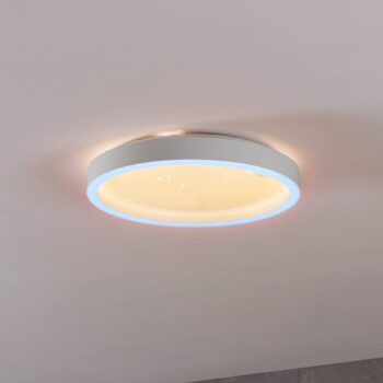 EGLO connect Montemorelos-Z, RGBW, biely, Ø42cm