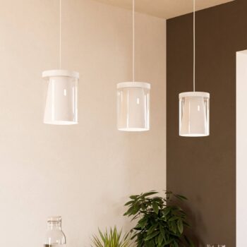 EGLO connect Smart LED závesné svietidlo Chiusello-Z, biele, kovové