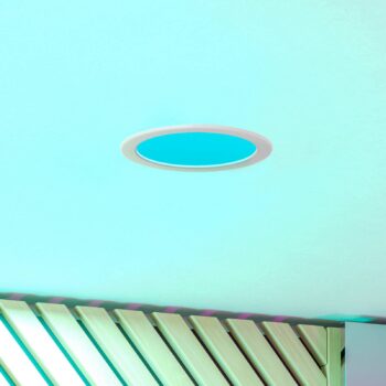 EGLO connect Smart zapustené LED svietidlo Fueva 6-Z, biele, Ø 16cm