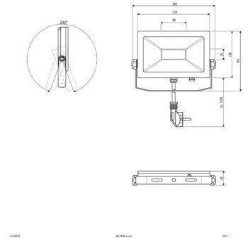 EVN LFA vonkajší reflektor strieborná zástrčka 5 700K 30W