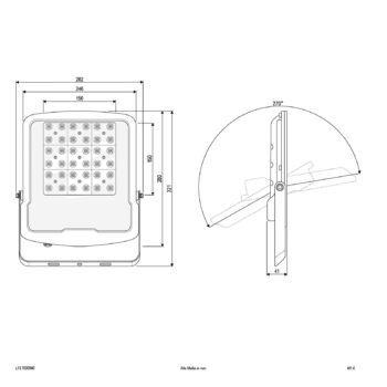 EVN Panthera LED vonkajší reflektor IP65 100W 4 000K