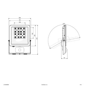 EVN Panthera vonkajšie svetlo snímač IP44 30W 4000