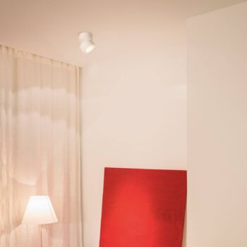 Egger DLS LED track spot Clippo, stmievanie do tepla, biely