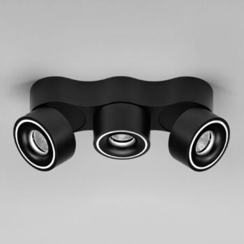 Egger DLS reflektor Clippo Trio, čierny, stmievateľný DALI