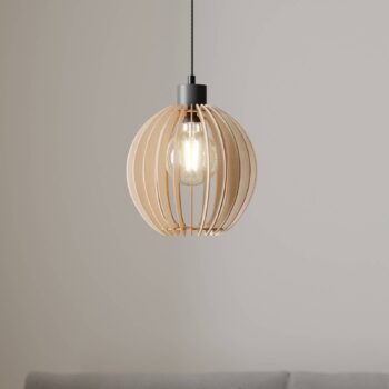 Envostar Clay závesné svietidlo brezová preglejka Ø 23 cm