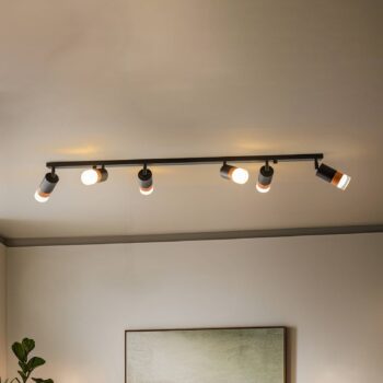 Envostar Fida stropné bodové svetlá, 6-pl., čierne