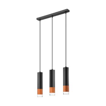 Envostar Fida závesné svietidlo, 3-plameňové, čierne