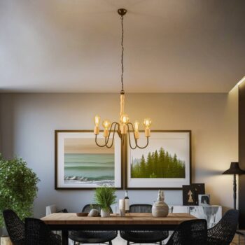 Envostar Joiy luster, 5-plameňové, čierne