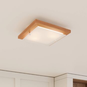 Envostar Kerio stropné svietidlo 30x30cm borovica rustikálna