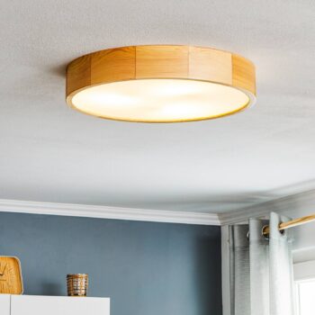 Envostar Kerio svietidlo Ø 47 cm borovica prírodná