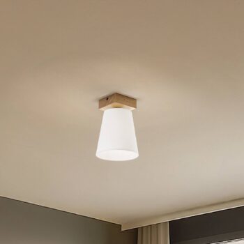 Envostar Risco stropné svietidlo s 1 svetelným textilným tienidlom biele