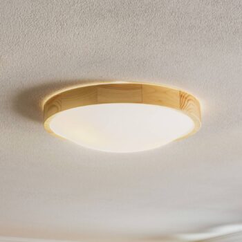 Envostar Zeus stropné svietidlo z dreva, borovica, Ø 37cm