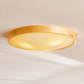 Envostar Zeus stropné svietidlo z dreva, borovica, Ø 47cm