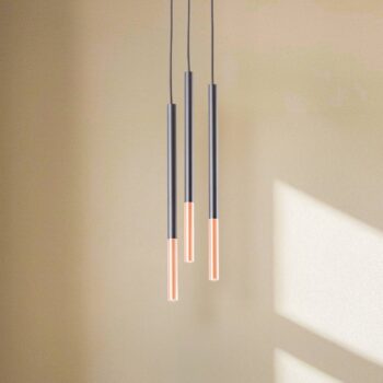 Euluna Thalassa svietidlo 3-pl. G9 čierne/medené okrúhle