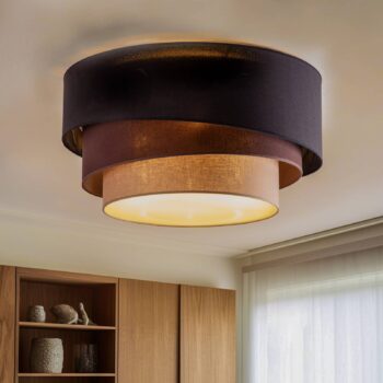 Euluna Trio Max, Ø60cm, čierna/zemitá/cappuccino