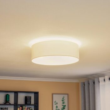 Euluna deka na kolieskach, textilný odtieň ecru, Ø 40 cm