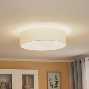 Euluna deka na kolieskach, textilný odtieň ecru, Ø 50 cm