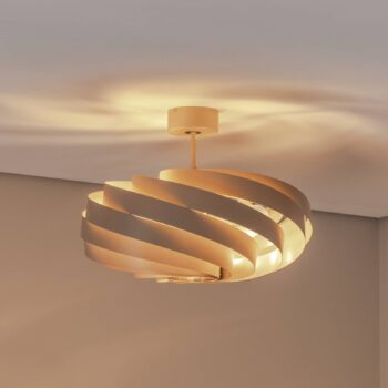 Euluna stropné svietidlo Vento, béžové, Ø 60 cm