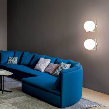 FLOS IC C/W2 Nástenné svetlo, chróm Ø 30 cm