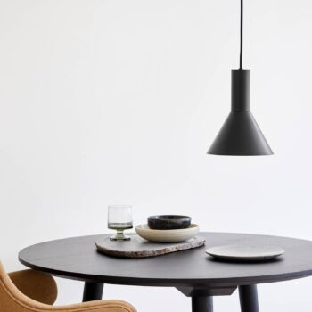 FRANDSEN Závesné svietidlo Lyss, černá, kov, Ø 18 cm, E27