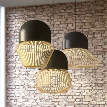 Forestier Anemos L závesná lampa 55 cm tmavosivá