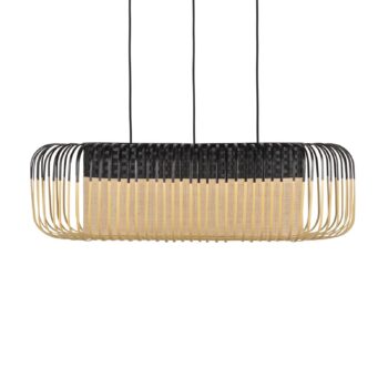 Forestier Bambusové oválne kyvadlo M čierna/prírodná