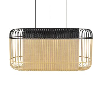 Forestier Bambusové oválne kyvadlo XL čierne/prírodné