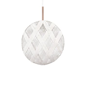 Forestier Chanpen M Diamant závesná lampa biela