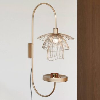 Forestier Nástenné svetlo Papillon XS, krémová, kov, E14