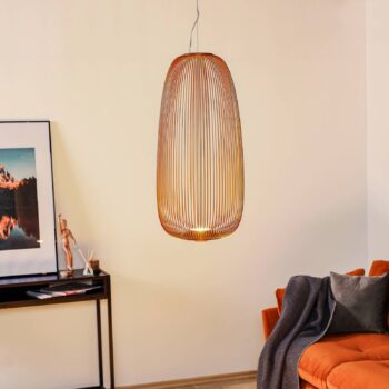Foscarini Spokes 1 LED závesné svietidlo stmievateľné medená