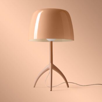 Foscarini stolová LED lampa Lumiere Nuances, 35 cm, ružová, stmievateľné.