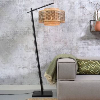 GOOD & MOJO Bhutan stojaca lampa čierna 176 cm