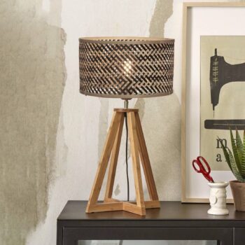 GOOD & MOJO Java lampa pyramída prírodná/čierna