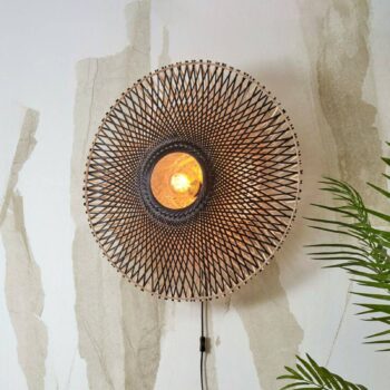 GOOD & MOJO Kalimantan stena, čierna/prírodná, Ø 87 cm