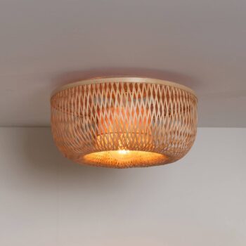GOOD & MOJO Stropné svietidlo Barbados, prírodné, Ø 35 cm, bambus E27