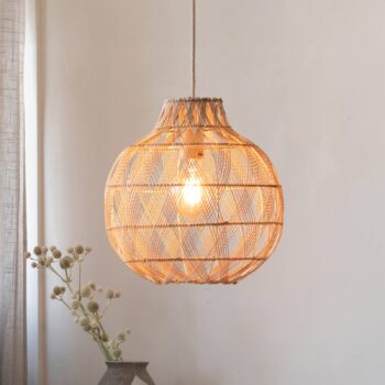 GOOD & MOJO Závesné svietidlo Mendoza, prírodná farba, 35 cm, bambus, E27