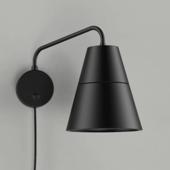 GRUPA Ili Ili nástenné svetlo, káblel, čierna