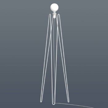 GRUPA Model M2 LED stojacia lampa biela, biely kábel