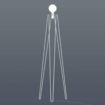 GRUPA Model M2 LED stojacia lampa biela, čierny kábel