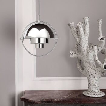 Gubi Závesné svietidlo Multi-Lite, Ø 36 cm, chróm/chróm