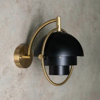 Gubi nástenné svetlo Multi-Lite, čierne, kov, G9