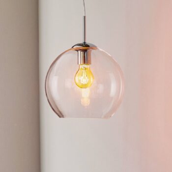 Guľovitá sklenená závesná lampa Balls 25 cm číra