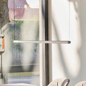 HAY LED závesné svietidlo Factor Linear 1500, hliník, otočná