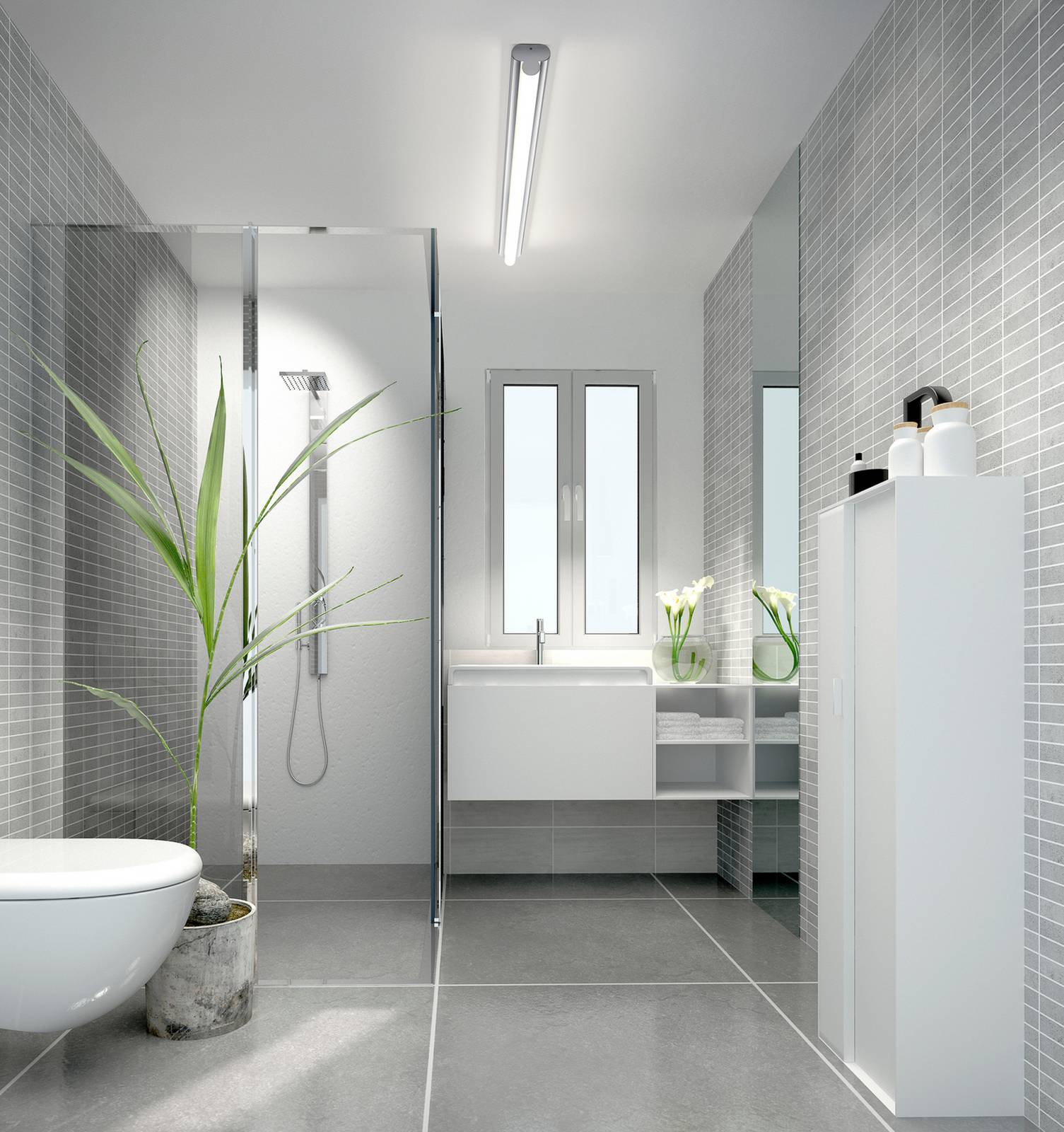 Helestra LED zrkadlo svetlo LOOM 2, dĺžka 120 cm, IP44, CCT Helestra LED zrkadlo svetlo LOOM 2, dĺžka 120 cm, IP44, CCT