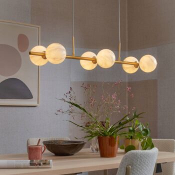 IT'S ABOUT ROMI Carrara závesné svietidlo 6-svetelné podlhovasté